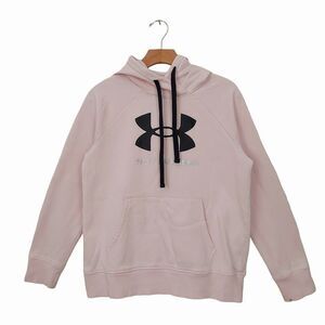 Under Armour Hoodie Womens Small Pink Loose Comfy Cozy Cotton Blend Athletic